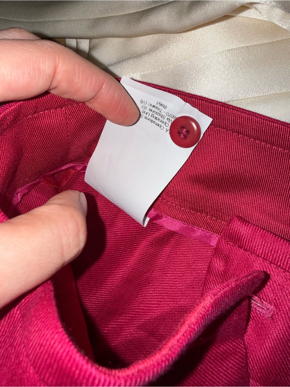 Armani Collezioni Magenta Straight-Leg Pants - Picture 7 of 7
